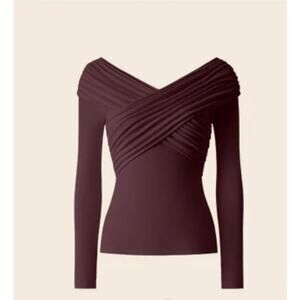 OGL LiteWarm Ruched V-Neck Surplice Brami NWT SIZE M